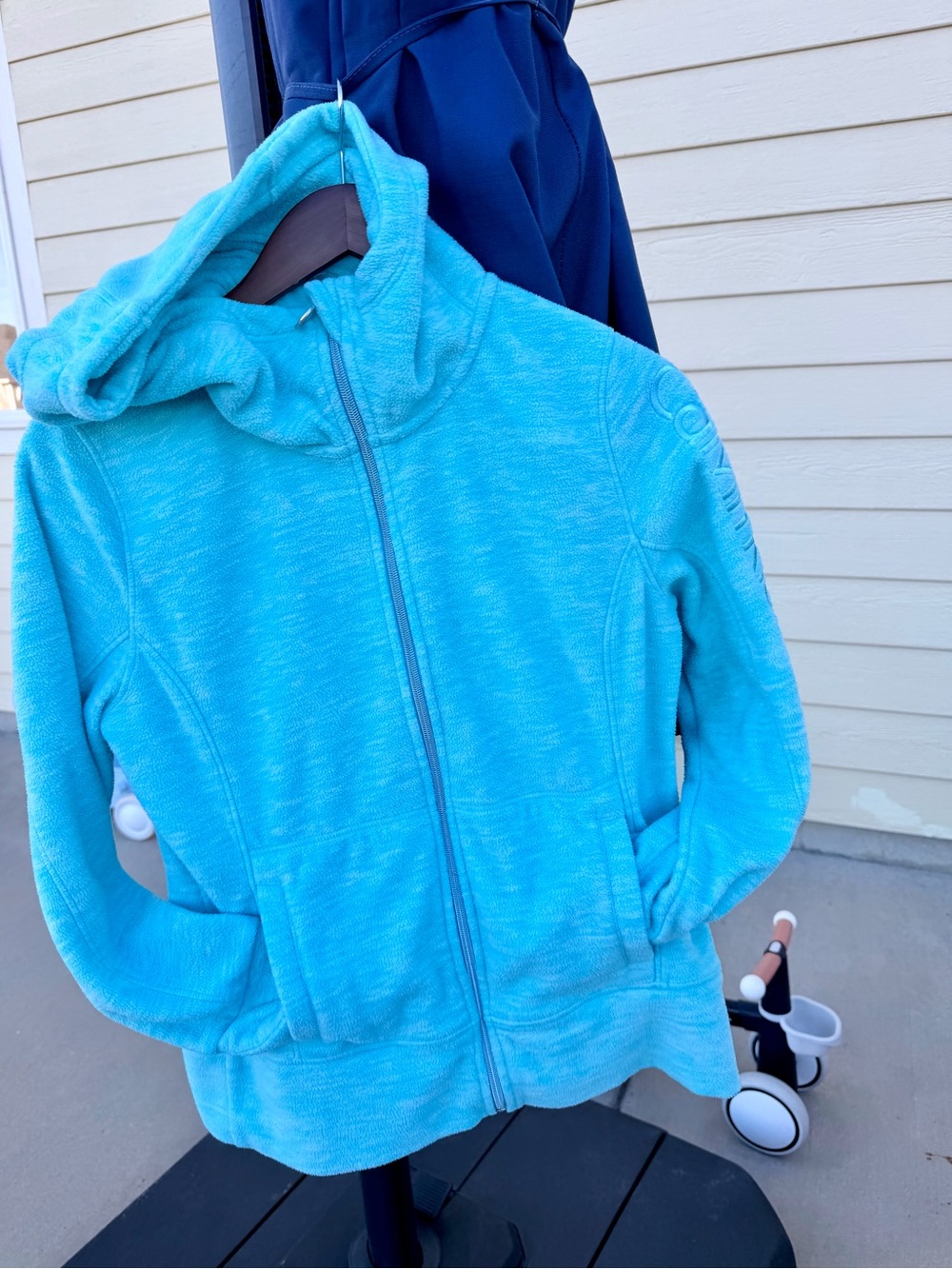 Calvin Klein Kids Aqua Blue Hooded Zip Jacket